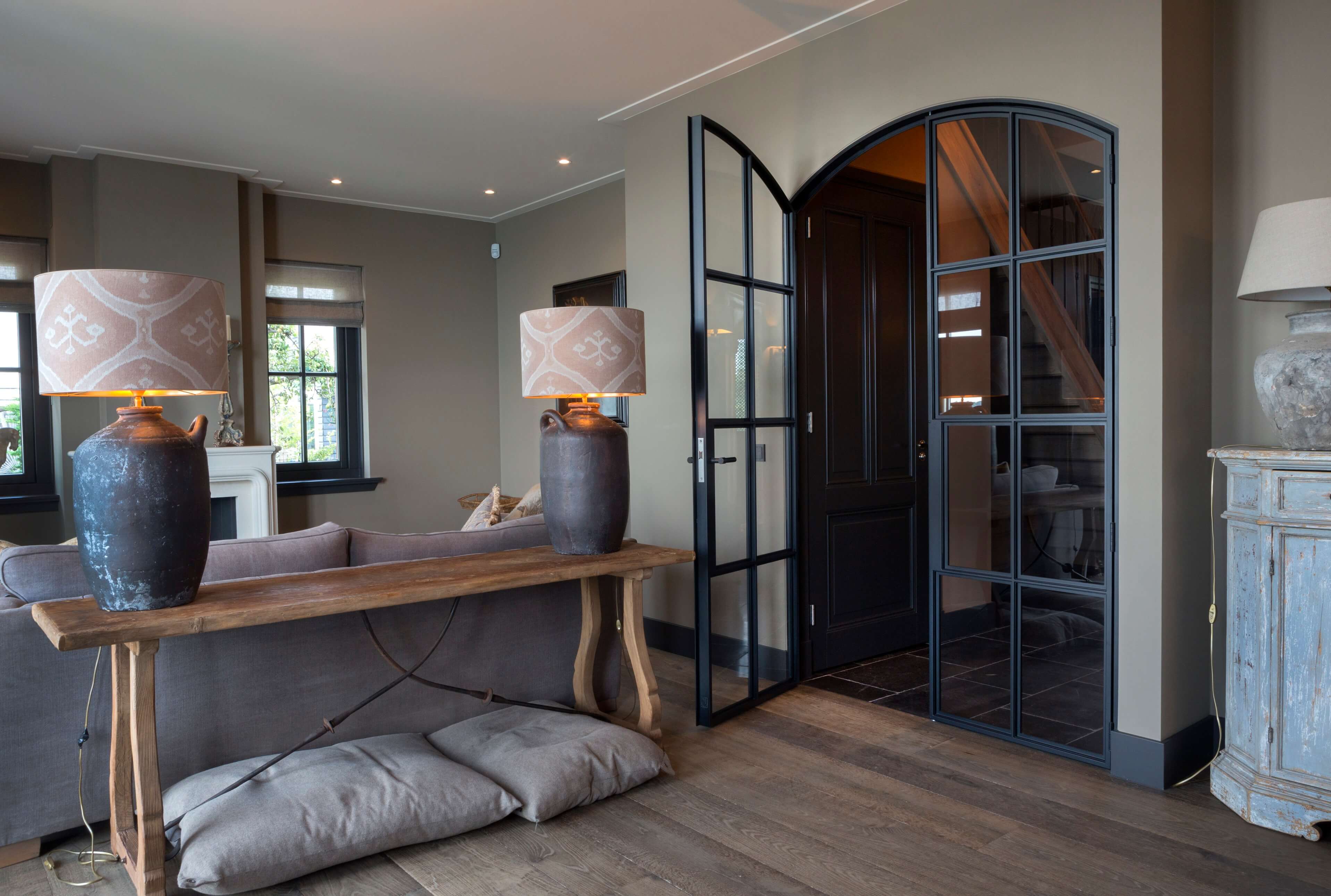 how to measure for an arched glazed steel internal door 