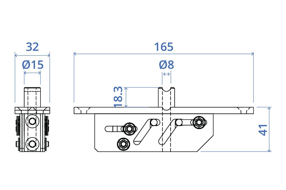 FritsJurgens top pivot cable grommet allowing power supply to internal and external doors