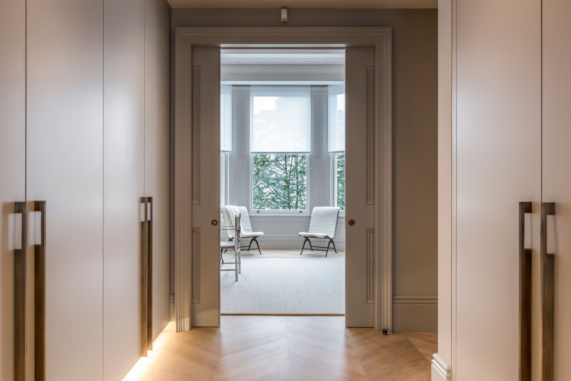 double pocket sliding doors in a high-end luxury residential project - London